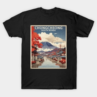 Chungcheong South Korea Travel Tourism Retro Vintage T-Shirt